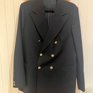 Tivoli Navy Double-Breasted Blazer with Gold Buttons